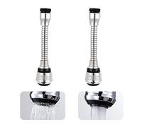 ROOBZE Douchette Robinet Cuisine 2 Pièces Rallonge Robinet Cuisine robinet pivotant à 360 ° tête de pulvérisateur Embout de robinet Convient pour la cuisine et la salle de bain(15.5cm×3.4cm)