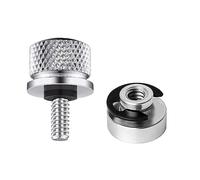 ROOBZE Jeu d'écrous de Boulons de Fixation de Siège de Moto 1 jeu siège Montage Boulon selle de moto en aluminium avec filetage pour Harley Davidson(argent)