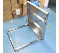 Roof Access Hatch, 304 Stainless Steel Square Roof Security Door, Rooftop Attic Hatch Door with Internal Handle and Lock Latch, Rainproof(95x95cm/37X37in)