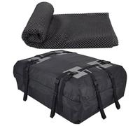 Roof Rack Cargo Carrier - 15 Cubic Feet Foldable Soft ShellStorage Bag, 600D Oxford Cloth Waterproof Roof Luggage Transport System, Heavy Duty Travel Cargo Solution For CarsVans Long Distance