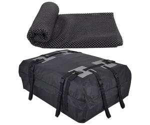 Roof Rack Cargo Carrier - 15 Cubic Feet Foldable Soft ShellStorage Bag, 600D Oxford Cloth Waterproof Roof Luggage Transport System, Heavy Duty Travel Cargo Solution For CarsVans Long Distance