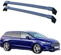 Roof Rack pour Ford Mondeo Estate 2015 +, Universal Barres de Toit en Aluminium Car Luggage Rack Side Bars Cross Bars pour Porte-vélos de Randonnée et de Camping(2 Pièces)
