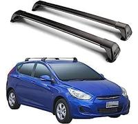 Roof Rack pour Hyundai Accent 5 Door Hatchback 2011-2015 Universal Barres de Toit en Aluminium Car Luggage Rack Side Bars Cross Bars pour Porte-vélos de Randonnée et de Camping(2 Pièces)