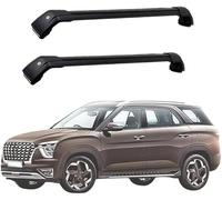 Roof Rack pour Hyundai Alcazar 2021 Universal Barres de Toit en Aluminium Car Luggage Rack Side Bars Cross Bars pour Porte-vélos de Randonnée et de Camping(2 Pièces)