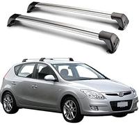 Roof Rack pour Hyundai I30 Hatchback FD 2007-2011 Universal Barres de Toit en Aluminium Car Luggage Rack Side Bars Cross Bars pour Porte-vélos de Randonnée et de Camping(2 Pièces)