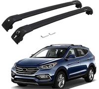 Roof Rack pour Hyundai Santa Fe 2013-2018 Universal Barres de Toit en Aluminium Car Luggage Rack Side Bars Cross Bars pour Porte-vélos de Randonnée et de Camping(2 Pièces)