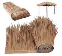 Roof Thatch 39x20in Rouleau d'herbe Mexicain Vivant Artificiel Toit de chaume isolée étanche Anti-flamminable coudable Pliable pour Palapa Hut Bar