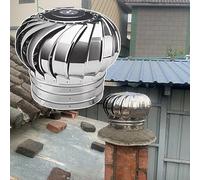 Roof Wind Turbines Cap for Chimney/Flue/Range Hood/Shed/Chicken Coop | No Power Attic Ventilator Air Vent Outlet(300mm/11.8 in)