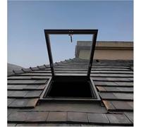 Roof Windows Skylight Window Roof Skylights Manual Ventilation Partition Mounted Aluminium Alloy +Glass(88 * 118CM)