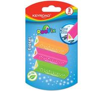 Roofix Kr971813 Lot De 3 Gommes Universelles Triangulaire/Blister/Couleurs Mélangées/En Caoutchouc Thermoplastique De Qualité Supérieure Pour Enfants Petite Gomme Amusante