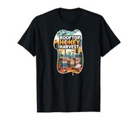 Rooftop Honey Harvest Urban Beekeeping Design T-Shirt