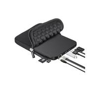 ROOFULL Lecteur CD DVD externe avec adaptateur Ethernet, hub USB, fente SD, étui