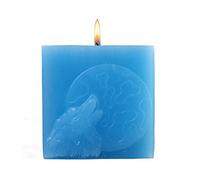 ROOGU La Nuit du Loup * Bougie Parfumée Cube Brise du Rivage Bleu Clair Lune