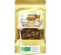 Rooibos Miel - Rooibos bio vrac en sachet 80G - Dattes, Arôme naturel de Miel, fleurs de souci - Saveur douce et terreuse, avec des notes de noisette et de caramel - GARGAMIEL (Sans Théine) Thé rouge