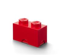 Room Copenhagen 40021730 Brique de rangement empilable 2, Plastique, Rouge, 18 x 25 x 12,5 cm