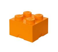 Room Copenhagen-40031760 Storage Brick Lego Brique Rangement empilable 4 plots, None, 40031760, Bright Orange, One Size