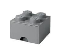 Room Copenhagen 40051754 brique LEGO 4 boutons, 1 tiroir, boîte de rangement empilable, 4.7 l, Gris Foncé, one size