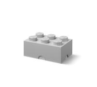 Room Copenhagen Boîte de rangement LEGO 6 plots, gris moyen empilable avec couvercle 8,47 l