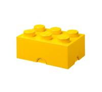 Room Copenhagen Boîte de rangement LEGO Brick 6 – Jaune empilable avec couvercle 8,47 l