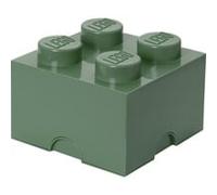 LEGO — Brique de rangement 4003, 4 plots, plastique vert, 25 x 25,3 x 18,1 cm