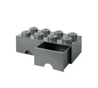 Room Copenhagen brique LEGO 8 boutons, 2 tiroirs, boîte de rangement empilable, 9.4 l, Gris Foncé, 40061754, one size