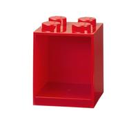 Room Copenhagen Étagère Brique 4 Boutons Lego, Rouge