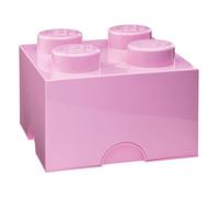 Room Copenhagen LEGO Brick 4 Knobs Stackable Storage Box, Light Purple, 5.7 Litr