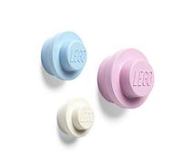 LEGO Cintres muraux Room Copenhagen – Lot de 3 (blanc, bleu clair, rose)