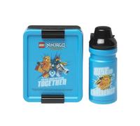 Room Copenhagen - Set repas LEGO NINJAGO - Bouteille 390 ml & Boîte - Lave-vaisselle - Azur/Noir