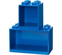 Room Copenhagen Étagère 41171731 – 2 pièces superposables en forme de brique LEGO Bleu