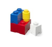 Room Copenhagen RC40150001 Lego Multi Boîte de Rangement Plastique Multicolore 45 x 35 x 25 cm Set de 4