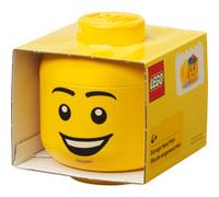 Room Copenhagen – Boîte de rangement LEGO Storage Head Happy Boy (mini) – Empilable, avec couvercle