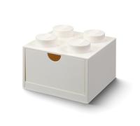 Rangements LEGO - Brique 4 tenons avec tiroir - blanc - 5006313