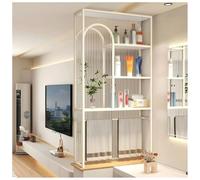 Room Divider Privacy Screen, Translucent Glass Bathroom Entryway Half-Wall Partitions, Hotel Privacy Screen, No Assembly Required(White-a,50X35X150 CM)