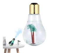 Room Humidifier, 400ml Usb Personal Desktop Humidifier, 3.46x3.46x6.22in Bulb Design, Quiet Air Diffuser & Purifier for Sleep, Indoor Use, Desk, Bedside, Study, Work, House, Family