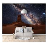 Room Self-adhesive Wallpaper Girl Bedroom Milky Way, starry sky, cosmic desert, fantasy 100x70cm Boy Custom 3D Living The Wall for bedroom