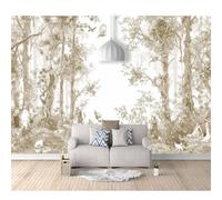 Room Self-adhesive Wallpaper Girl Bedroom Vintage trees jungle beige 100x70cm Boy Custom 3D Living The Wall for bedroom