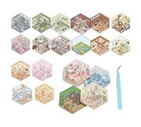 Room Sticker Book, Diy 3d House Stickers, Creative Diy Scene Sticker Book for Adults and Kids, 3d Miniature Scene Stickers, Pass The Time (Type E)