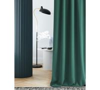 ROOM99 Rideau avec Passe Tringle Laurel 140 x 260 cm Largeur x Hauteur, Décoration de Fenêtre, Rideau occultant Thermique Isolant Anti Froid et Chaleur pour Salon Vert foncé, 1 pièce
