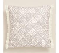 ROOM99 Coco 40 x 40 cm Housse de Coussin décoratif Esthétique Moderne Chambre Salon Boho Coton avec Franges