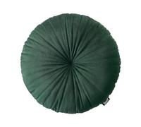 ROOM99 Coussin Rond en Velours Décoratif Milou 45 cm pour Salon, Canapé, Sofa Motif Citrouille Vert foncé, 1 pièce