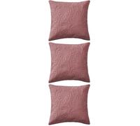 room99 Housse de Coussin Leila 45 x 45 cm Taie d'oreiller pour Coussins Canapé avec Fermeture éclair Invisible métallisée Rose, 1 pièce (Lot de 3)