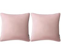 room99 Housse décorative de Coussin Aura 40 x 40 cm Taie d'oreiller pour Coussins Canapé avec Fermeture éclair Invisible Rose Poudré, 1 pièce (Lot de 2)