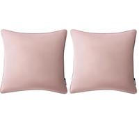 room99 Housse décorative de Coussin Aura 45 x 45 cm Taie d'oreiller pour Coussins Canapé avec Fermeture éclair Invisible Rose Poudré, 1 pièce (Lot de 2)