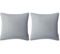 room99 Housse décorative de Coussin Aura 45 x 45 cm Taie d'oreiller pour Coussins Canapé avec Fermeture éclair Invisible Gris Clair, 1 pièce (Lot de 2)
