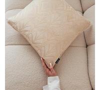 ROOM99 Housse décorative de Coussin Bliss 45 x 45 cm Taie d'oreiller pour Coussins Canapé avec Fermeture éclair Invisible Crème, 1 pièce