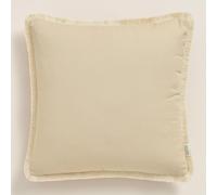 ROOM99 Housse décorative de Coussin Boca Chica 40 x 40 cm Taie d'oreiller pour Coussins Canapé avec Fermeture éclair Invisible Beige, 1 pièce