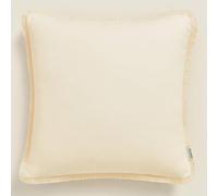 ROOM99 Housse décorative de Coussin Boca Chica 50 x 50 cm Taie d'oreiller pour Coussins Canapé avec Fermeture éclair Invisible Crème, 1 pièce