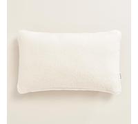 ROOM99 Housse décorative de Coussin Bouclé 30 x 50 cm Taie d'oreiller pour Coussins Canapé avec Fermeture éclair Invisible Crème Clair, 1 pièce