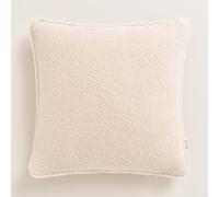 room99 Housse décorative de Coussin Bouclé 45 x 45 cm Taie d'oreiller pour Coussins Canapé avec Fermeture éclair Invisible Beige Clair, 1 pièce